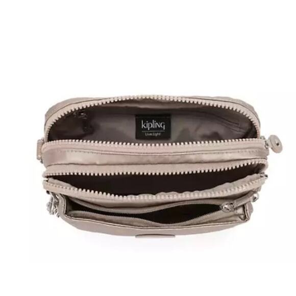 Kipling Abanu Convertible Crossbody Metallic Glow Bag New With Tag - Picture 7 of 11